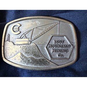 Lost Mountain Mining Co. Solid Brass‎ Belt Buckle